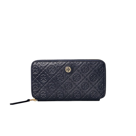 Tory Burch T Monogram Leather Zip Continental Wallet - Picture 8 of 9